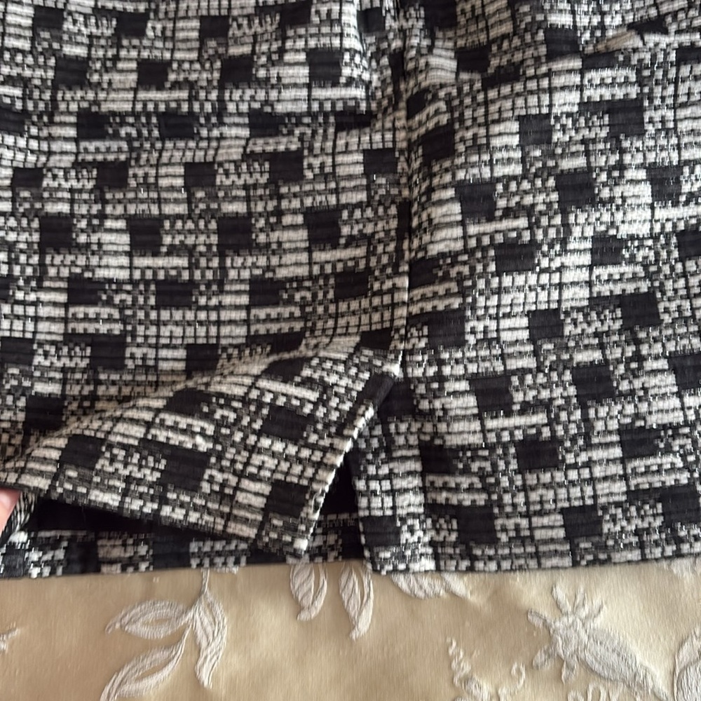 NWT Ann Taylor Tweed Leather Pencil Skirt - Picture 5 of 8
